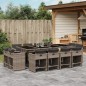 vidaXL 13-tlg. Garten-Essgruppe mit Kissen Grau Poly Rattan vidaXL 13-tlg. Garten-Essgruppe mit Kissen Grau Poly Rattan