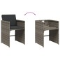 vidaXL 13-tlg. Garten-Essgruppe mit Kissen Grau Poly Rattan vidaXL 13-tlg. Garten-Essgruppe mit Kissen Grau Poly Rattan