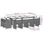 vidaXL 13-tlg. Garten-Essgruppe mit Kissen Grau Poly Rattan vidaXL 13-tlg. Garten-Essgruppe mit Kissen Grau Poly Rattan