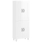 vidaXL Highboard Hochglanz-Weiß 69,5x34x180 cm Holzwerkstoff vidaXL Highboard Hochglanz-Weiß 69,5x34x180 cm Holzwerkstoff