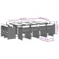 vidaXL 13-tlg. Garten-Essgruppe mit Kissen Beigemischung Poly Rattan vidaXL 13-tlg. Garten-Essgruppe mit Kissen Beigemischung Poly Rattan