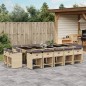 vidaXL 15-tlg. Garten-Essgruppe mit Kissen Beigemischung Poly Rattan vidaXL 15-tlg. Garten-Essgruppe mit Kissen Beigemischung Poly Rattan