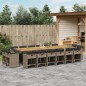 vidaXL 17-tlg. Garten-Essgruppe mit Kissen Grau Poly Rattan vidaXL 17-tlg. Garten-Essgruppe mit Kissen Grau Poly Rattan