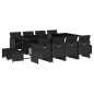 vidaXL 13-tlg. Garten-Essgruppe mit Kissen Schwarz Poly Rattan vidaXL 13-tlg. Garten-Essgruppe mit Kissen Schwarz Poly Rattan