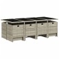 vidaXL 13-tlg. Garten-Essgruppe mit Kissen Hellgrau Poly Rattan vidaXL 13-tlg. Garten-Essgruppe mit Kissen Hellgrau Poly Rattan