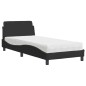 vidaXL Bett mit Matratze Schwarz 90x190 cm Samt vidaXL Bett mit Matratze Schwarz 90x190 cm Samt