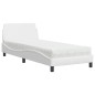 vidaXL Bett mit Matratze Weiß 90x190 cm Kunstleder vidaXL Bett mit Matratze Weiß 90x190 cm Kunstleder