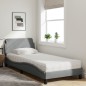 vidaXL Bett mit Matratze Hellgrau 90x200 cm Stoff vidaXL Bett mit Matratze Hellgrau 90x200 cm Stoff