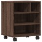 vidaXL Druckerständer mit Rollen Braun Eichen-Optik 41x32x48 cm vidaXL Druckerständer mit Rollen Braun Eichen-Optik 41x32x48 cm
