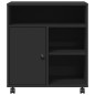 vidaXL Druckerständer mit Rollen Schwarz 60x50x67 cm vidaXL Druckerständer mit Rollen Schwarz 60x50x67 cm