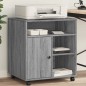 vidaXL Druckerständer mit Rollen Grau Sonoma 60x50x67 cm vidaXL Druckerständer mit Rollen Grau Sonoma 60x50x67 cm