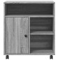vidaXL Druckerständer mit Rollen Grau Sonoma 60x50x67 cm vidaXL Druckerständer mit Rollen Grau Sonoma 60x50x67 cm