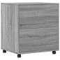 vidaXL Druckerständer mit Rollen Grau Sonoma 60x50x67 cm vidaXL Druckerständer mit Rollen Grau Sonoma 60x50x67 cm
