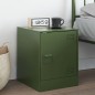 vidaXL Nachttisch Olivgrün 34,5x39x44 cm Stahl vidaXL Nachttisch Olivgrün 34,5x39x44 cm Stahl