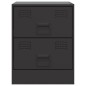 vidaXL Nachttische 2 Stk. Schwarz 34,5x39x44 cm Stahl