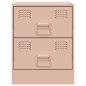 vidaXL Nachttische 2 Stk. Rosa 34,5x39x44 cm Stahl