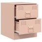 vidaXL Nachttische 2 Stk. Rosa 34,5x39x44 cm Stahl