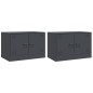 vidaXL TV-Schränke 2 Stk. Anthrazit 67x39x44 cm Stahl vidaXL TV-Schränke 2 Stk. Anthrazit 67x39x44 cm Stahl