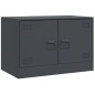 vidaXL TV-Schränke 2 Stk. Anthrazit 67x39x44 cm Stahl vidaXL TV-Schränke 2 Stk. Anthrazit 67x39x44 cm Stahl
