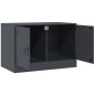 vidaXL TV-Schränke 2 Stk. Anthrazit 67x39x44 cm Stahl vidaXL TV-Schränke 2 Stk. Anthrazit 67x39x44 cm Stahl