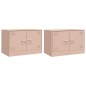 vidaXL TV-Schränke 2 Stk. Rosa 67x39x44 cm Stahl vidaXL TV-Schränke 2 Stk. Rosa 67x39x44 cm Stahl