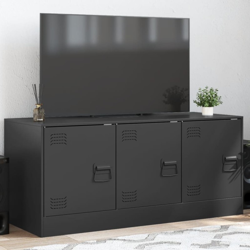 vidaXL TV-Schrank Schwarz 99x39x44 cm Stahl vidaXL TV-Schrank Schwarz 99x39x44 cm Stahl
