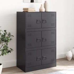 vidaXL Sideboard Schwarz 67x39x107 cm Stahl