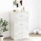 vidaXL Sideboard Weiß 67x39x107 cm Stahl