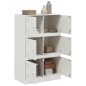 vidaXL Sideboard Weiß 67x39x107 cm Stahl