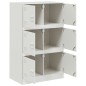 vidaXL Sideboard Weiß 67x39x107 cm Stahl