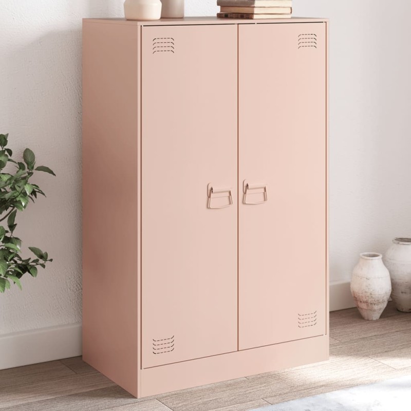 vidaXL Sideboard Rosa 67x39x107 cm Stahl vidaXL Sideboard Rosa 67x39x107 cm Stahl