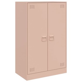 vidaXL Sideboard Rosa 67x39x107 cm Stahl