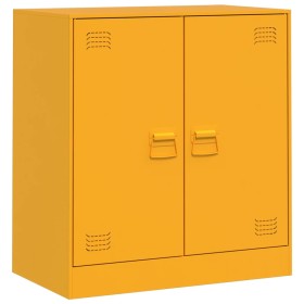 vidaXL Sideboard Senfgelb 67x39x73 cm Stahl