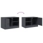 vidaXL TV-Schrank Anthrazit 67x39x44 cm Stahl vidaXL TV-Schrank Anthrazit 67x39x44 cm Stahl