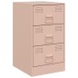 vidaXL Nachttische 2 Stk. Rosa 34,5x39x62 cm Stahl vidaXL Nachttische 2 Stk. Rosa 34,5x39x62 cm Stahl