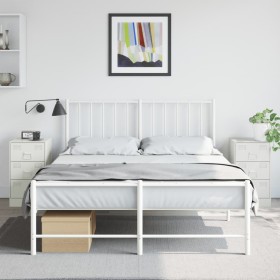 vidaXL Nachttische 2 Stk. Weiß 34,5x39x62 cm Stahl