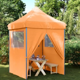 vidaXL Partyzelt Faltbar Pop-Up mit 4 Seitenteilen Orange