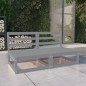 vidaXL Gartensofa 2-Sitzer Grau Massivholz Kiefer vidaXL Gartensofa 2-Sitzer Grau Massivholz Kiefer