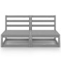vidaXL Gartensofa 2-Sitzer Grau Massivholz Kiefer vidaXL Gartensofa 2-Sitzer Grau Massivholz Kiefer