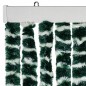 vidaXL Fliegenvorhang Grün und Weiß 118x220 cm Chenille vidaXL Fliegenvorhang Grün und Weiß 118x220 cm Chenille