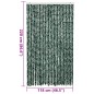 vidaXL Fliegenvorhang Grün und Weiß 118x220 cm Chenille vidaXL Fliegenvorhang Grün und Weiß 118x220 cm Chenille