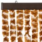 vidaXL Fliegenvorhang Ocker und Weiß 118x220 cm Chenille vidaXL Fliegenvorhang Ocker und Weiß 118x220 cm Chenille
