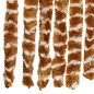 vidaXL Fliegenvorhang Ocker und Weiß 118x220 cm Chenille vidaXL Fliegenvorhang Ocker und Weiß 118x220 cm Chenille