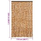 vidaXL Fliegenvorhang Ocker und Weiß 118x220 cm Chenille vidaXL Fliegenvorhang Ocker und Weiß 118x220 cm Chenille