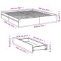 vidaXL Bettgestell mit Schubladen Grau Sonoma 200x200cm Holzwerkstoff vidaXL Bettgestell mit Schubladen Grau Sonoma 200x200cm Holzwerkstoff
