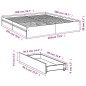 vidaXL Bettgestell mit Schubladen Weiß 200x200 cm Holzwerkstoff vidaXL Bettgestell mit Schubladen Weiß 200x200 cm Holzwerkstoff