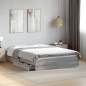 vidaXL Bettgestell mit Schubladen Grau Sonoma 120x200 cm Holzwerkstoff vidaXL Bettgestell mit Schubladen Grau Sonoma 120x200 cm Holzwerkstoff