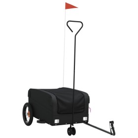 vidaXL Fahrradanhänger Schwarz 30 kg Eisen