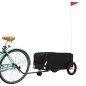 vidaXL Fahrradanhänger Schwarz 30 kg Eisen vidaXL Fahrradanhänger Schwarz 30 kg Eisen
