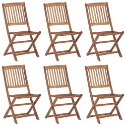 vidaXL Klappbare Gartenstühle 6 Stk. Massivholz Akazie